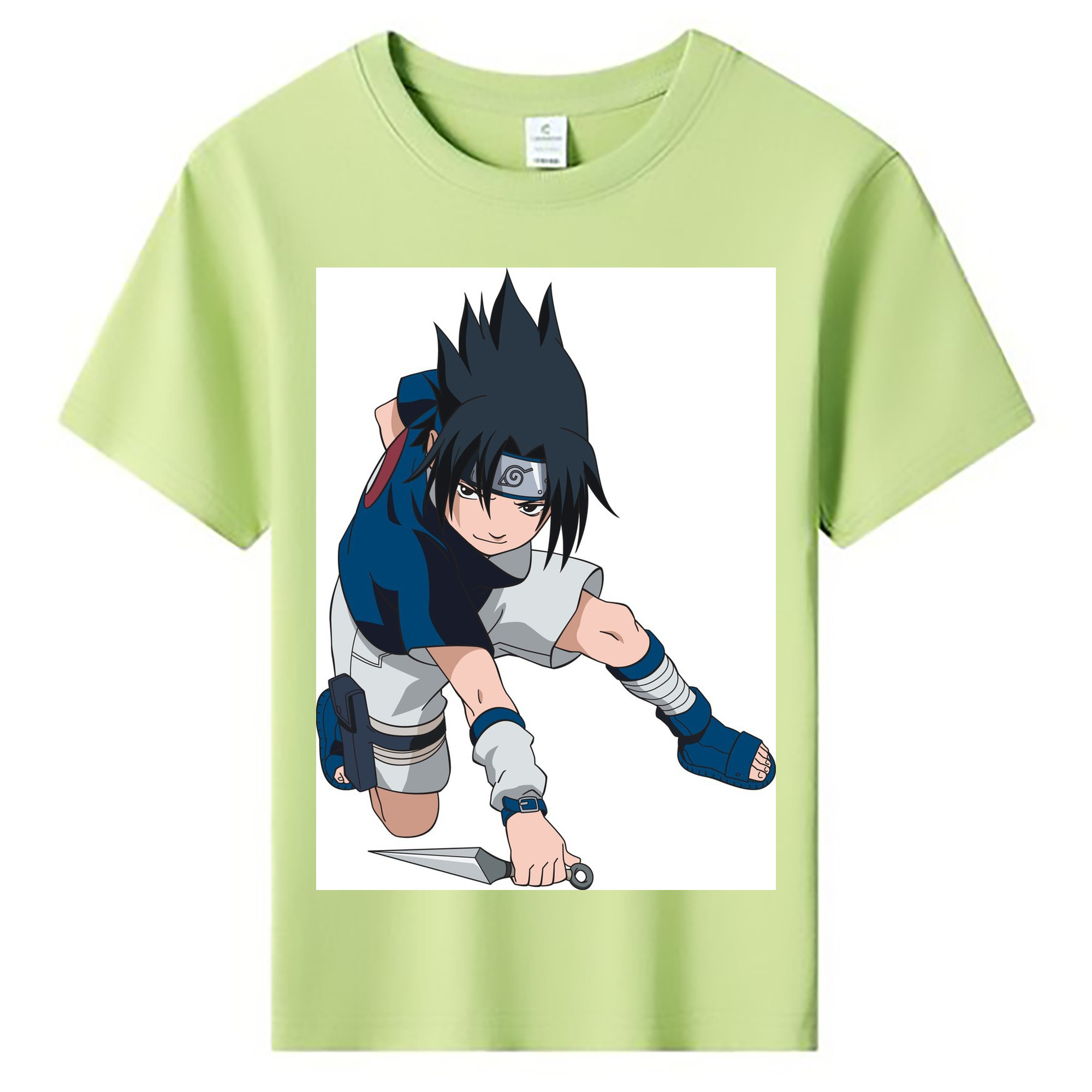 （画像用） NARUTO -ナルト- うちは サスケ Uchiha Sasuke 綿100％キッズTシャツ（フロントプリント）